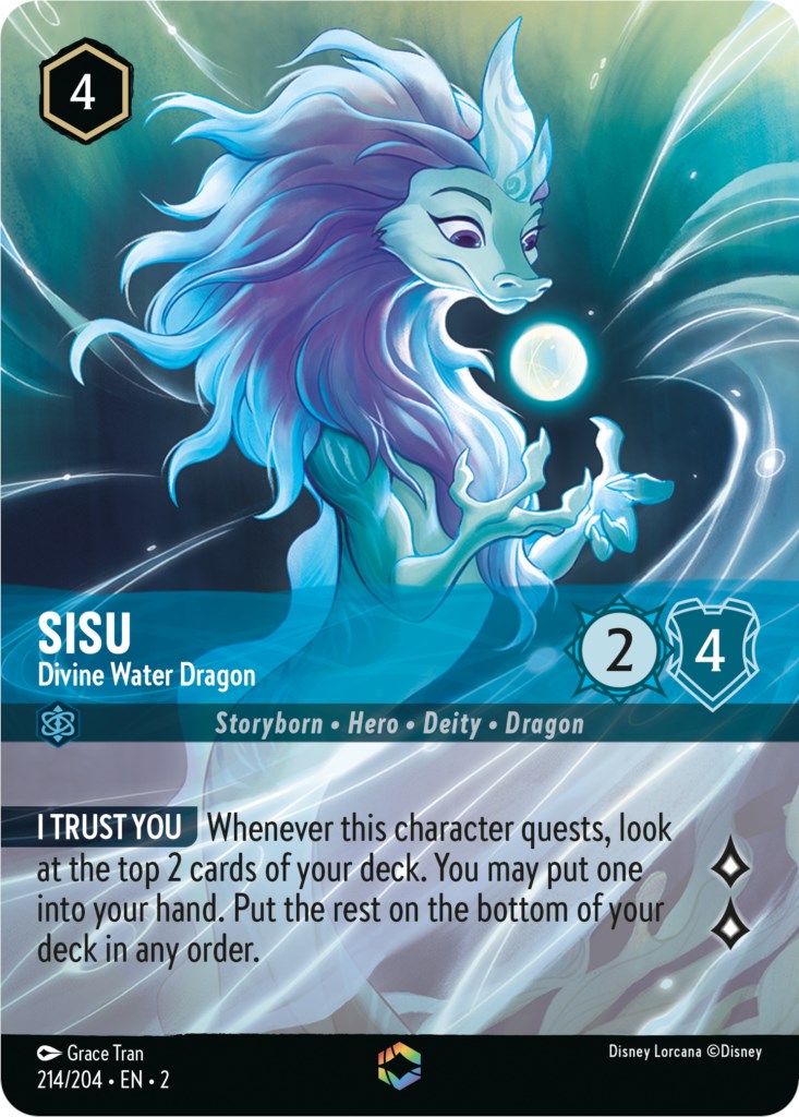 Sisu - Divine Water Dragon (Enchanted) (214/204) [Rise of the Floodborn] | Webway Games