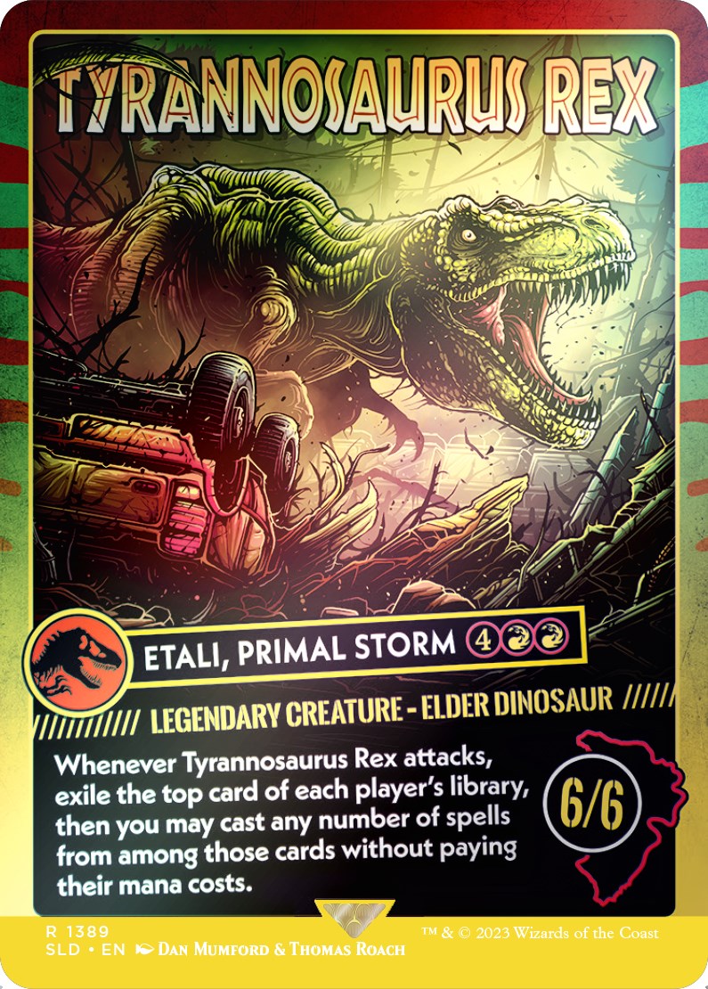 Tyrannosaurus Rex - Etali, Primal Storm (Rainbow Foil) [Secret Lair Drop Series] | Webway Games