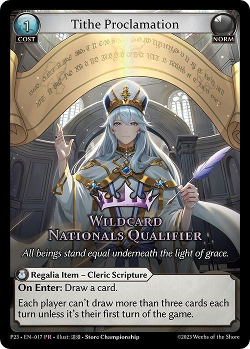 Tithe Proclamation (017) [Promotional Cards] | Webway Games