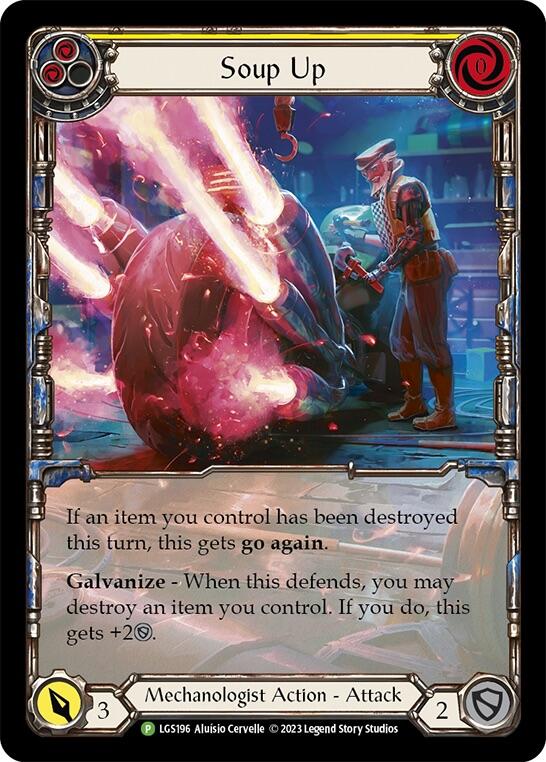 Soup Up (Yellow) [LGS196] (Promo)  Rainbow Foil | Webway Games