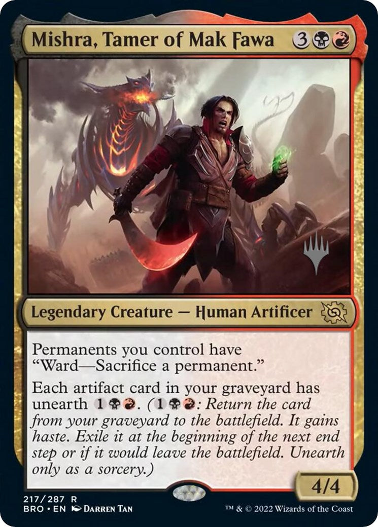 Mishra, Tamer of Mak Fawa (Promo Pack) [The Brothers' War Promos] | Webway Games