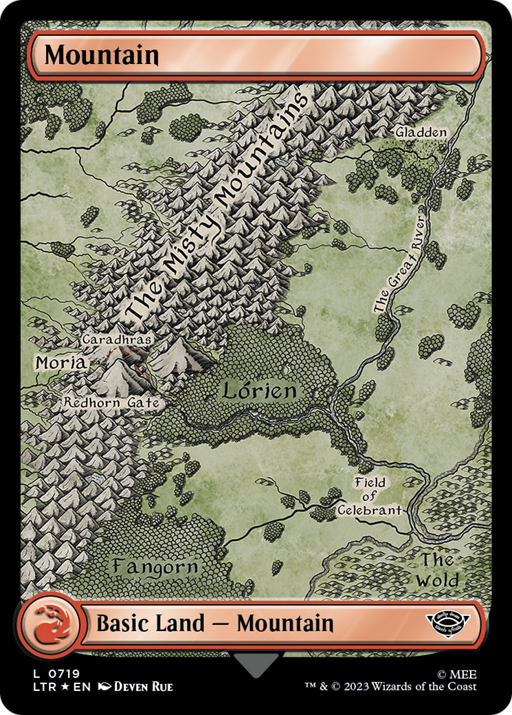 Mountain (719) (Surge Foil) [The Lord of the Rings: Tales of Middle-Earth] | Webway Games