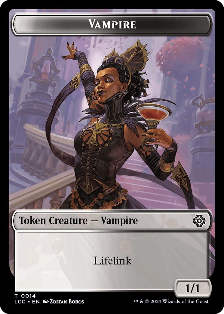 Vampire (0014) // Vampire Demon Double-Sided Token [The Lost Caverns of Ixalan Commander Tokens] | Webway Games