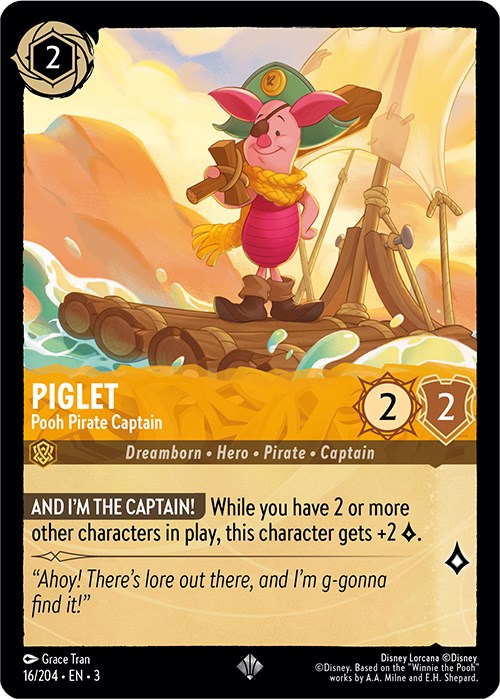 Piglet - Pooh Pirate Captain (16/204) [Into the Inklands] | Webway Games