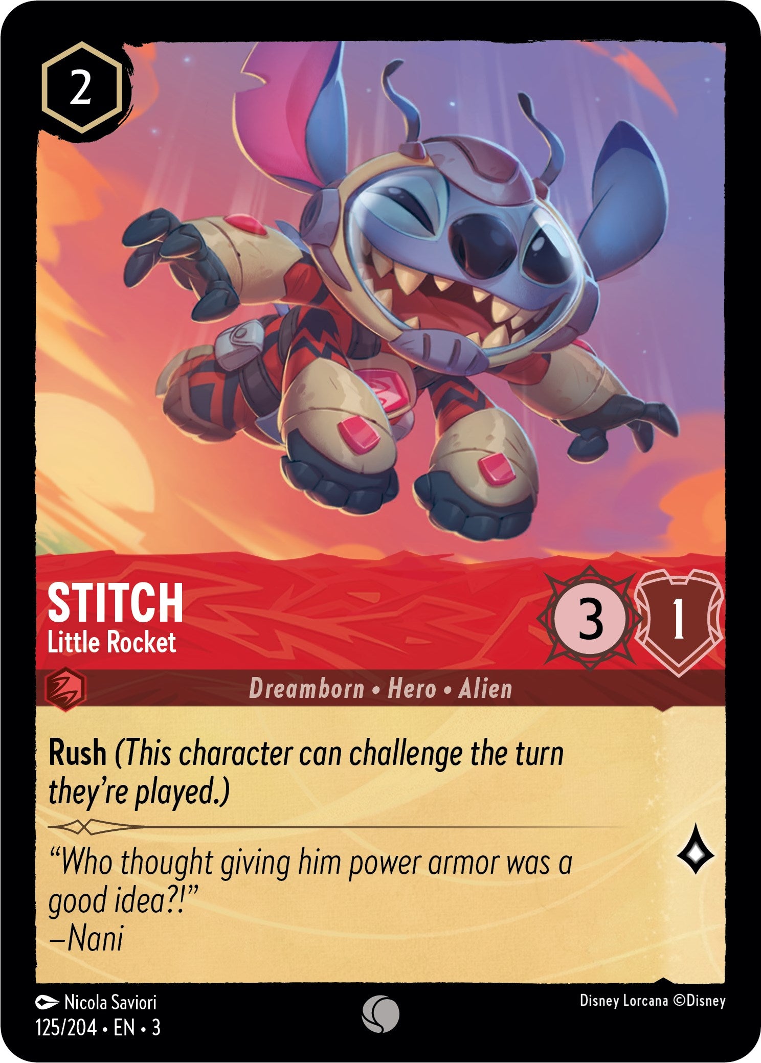 Stitch - Little Rocket (125/204) [Into the Inklands] | Webway Games