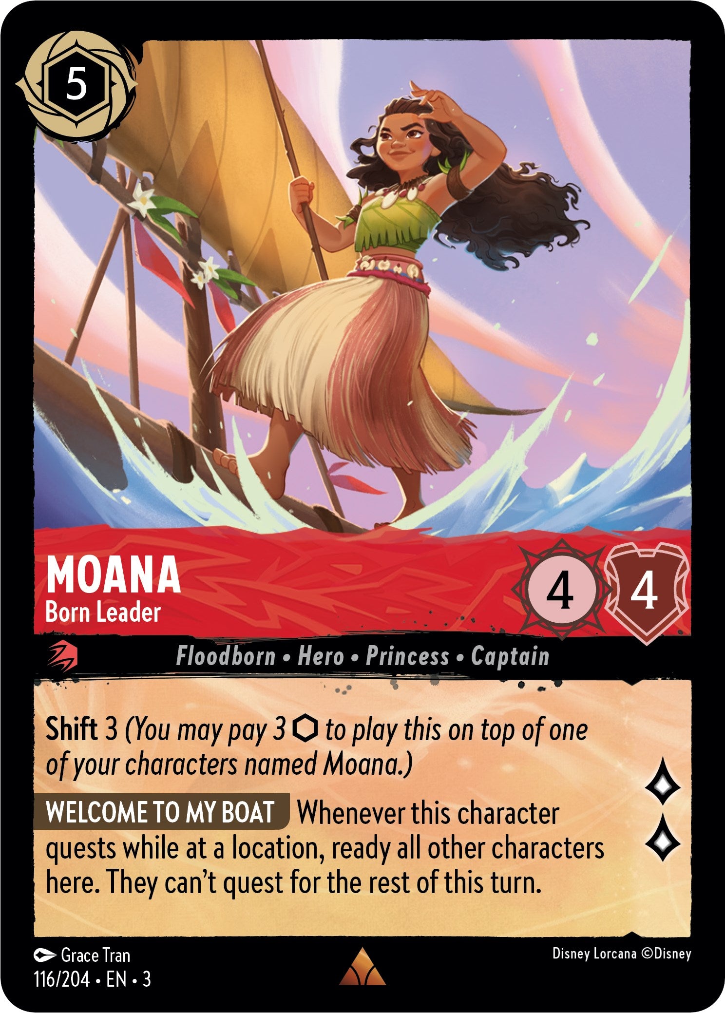 Moana - Born Leader (116/204) [Into the Inklands] | Webway Games