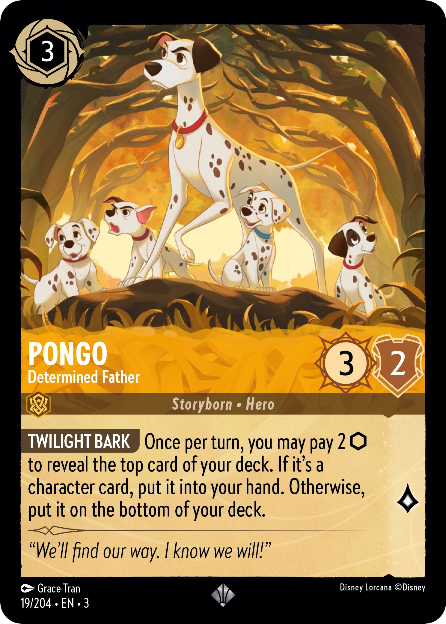 Pongo - Determined Father (19/204) [Into the Inklands] | Webway Games