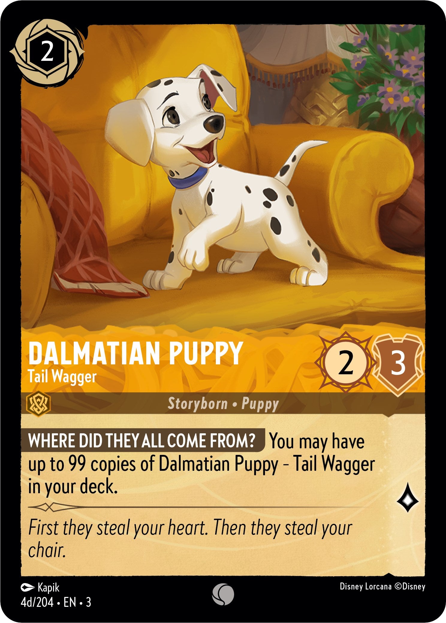 Dalmatian Puppy - Tail Wagger (4d) (4d/204) [Into the Inklands] | Webway Games