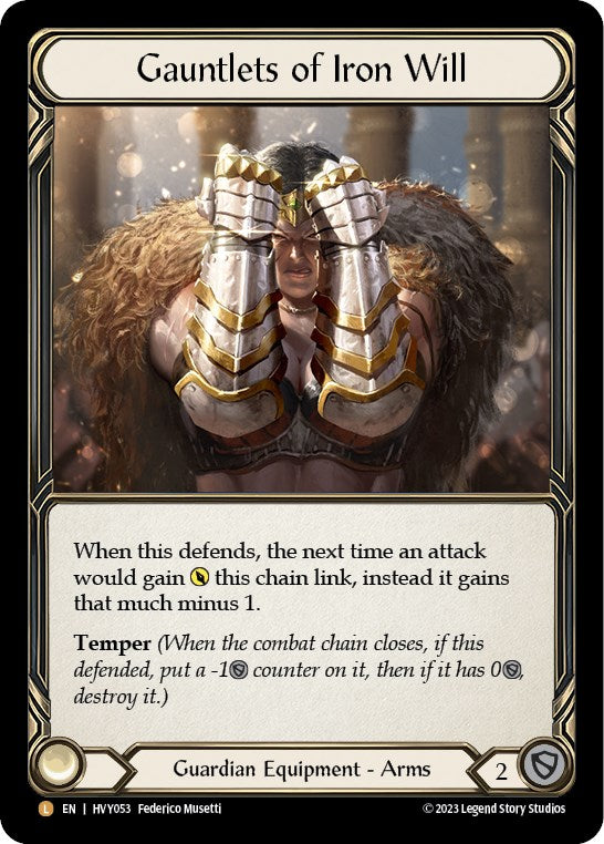 Gauntlets of Iron Will [HVY053] (Heavy Hitters)  Rainbow Foil | Webway Games