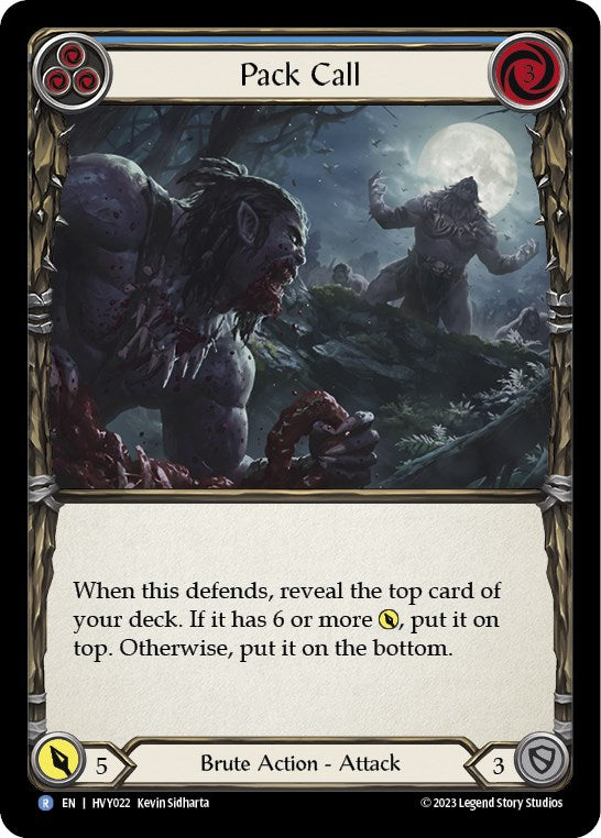 Pack Call (Blue) [HVY022] (Heavy Hitters)  Rainbow Foil | Webway Games