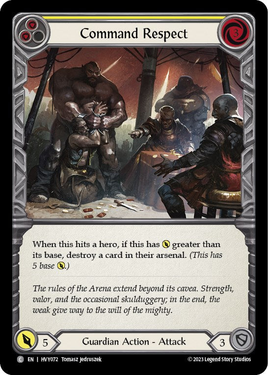 Command Respect (Yellow) [HVY072] (Heavy Hitters)  Rainbow Foil | Webway Games