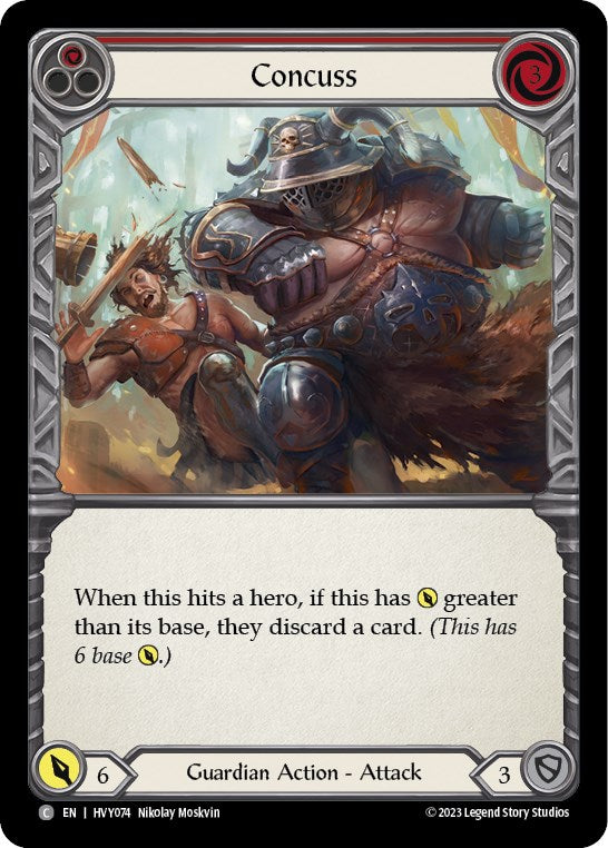 Concuss (Red) [HVY074] (Heavy Hitters)  Rainbow Foil | Webway Games