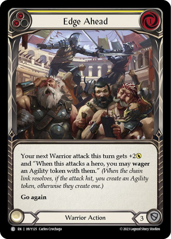 Edge Ahead (Yellow) [HVY125] (Heavy Hitters)  Rainbow Foil | Webway Games