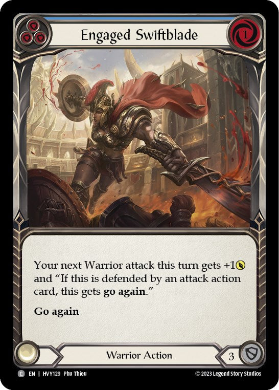 Engaged Swiftblade (Blue) [HVY129] (Heavy Hitters)  Rainbow Foil | Webway Games