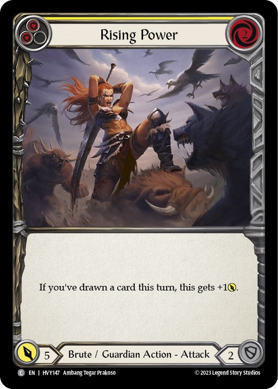 Rising Power (Yellow) [HVY147] (Heavy Hitters)  Rainbow Foil | Webway Games