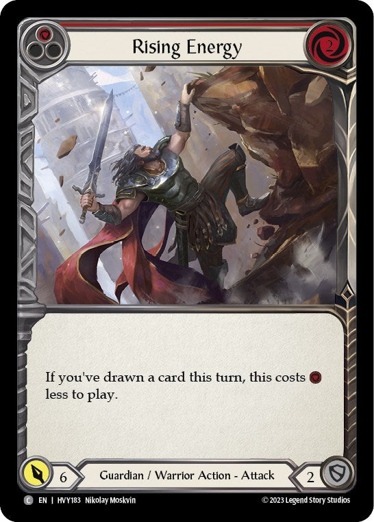 Rising Energy (Red) [HVY183] (Heavy Hitters)  Rainbow Foil | Webway Games