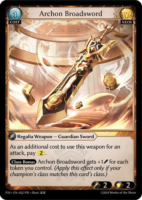 Archon Broadsword (022) [Promotional Cards] | Webway Games