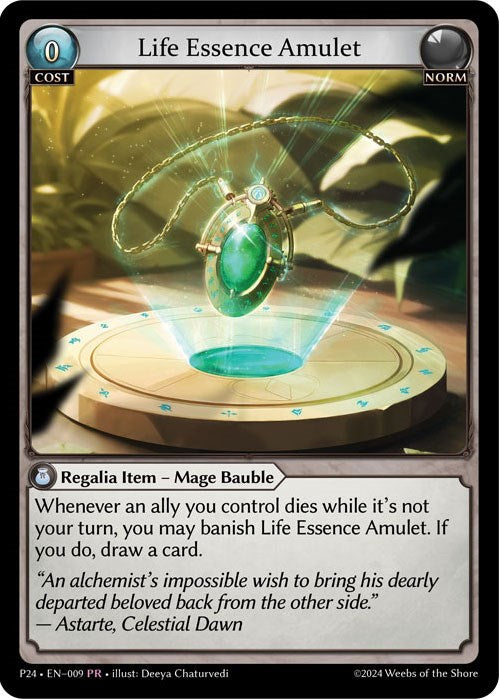 Life Essence Amulet (009) [Promotional Cards] | Webway Games