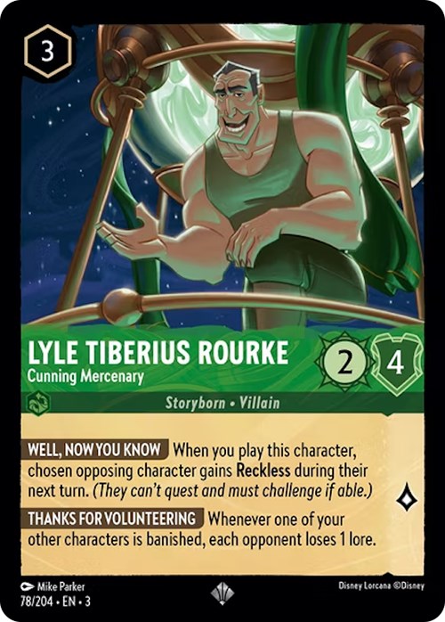 Lyle Tiberius Rourke - Cunning Mercenary (78/204) [Into the Inklands] | Webway Games