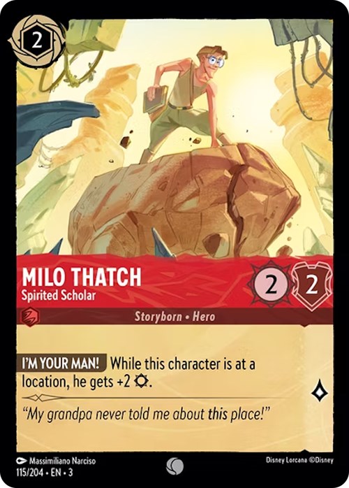 Milo Thatch - Spirited Scholar (115/204) [Into the Inklands] | Webway Games