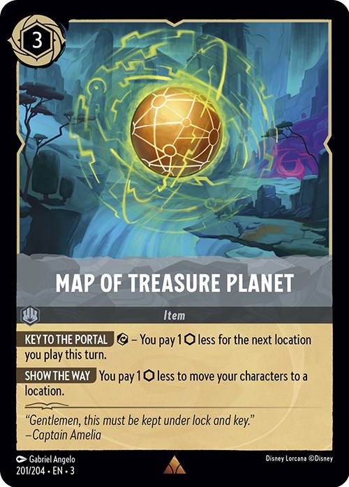 Map of Treasure Planet (201/204) [Into the Inklands] | Webway Games