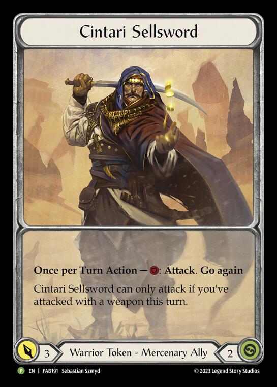 Cintari Sellsword [FAB191] (Promo)  Cold Foil | Webway Games