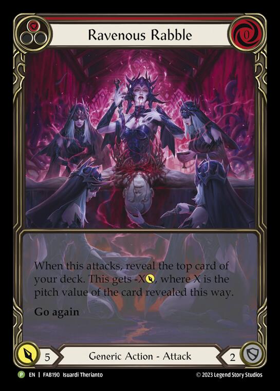 Ravenous Rabble (Red) [FAB190] (Promo)  Rainbow Foil | Webway Games