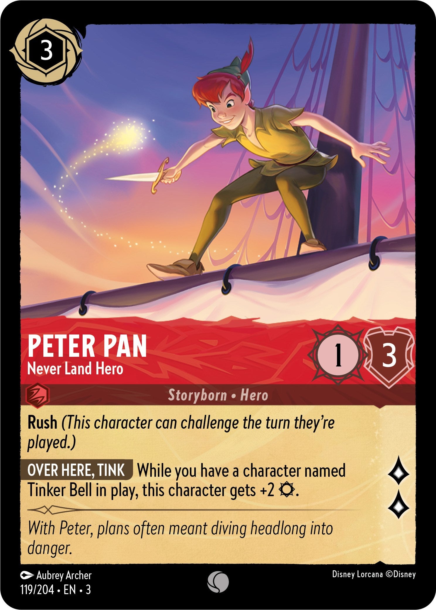 Peter Pan - Never Land Hero (119/204) [Into the Inklands] | Webway Games