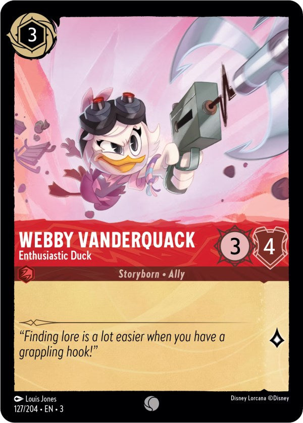 Webby Vanderquack - Enthusiastic Duck (127/204) [Into the Inklands] | Webway Games