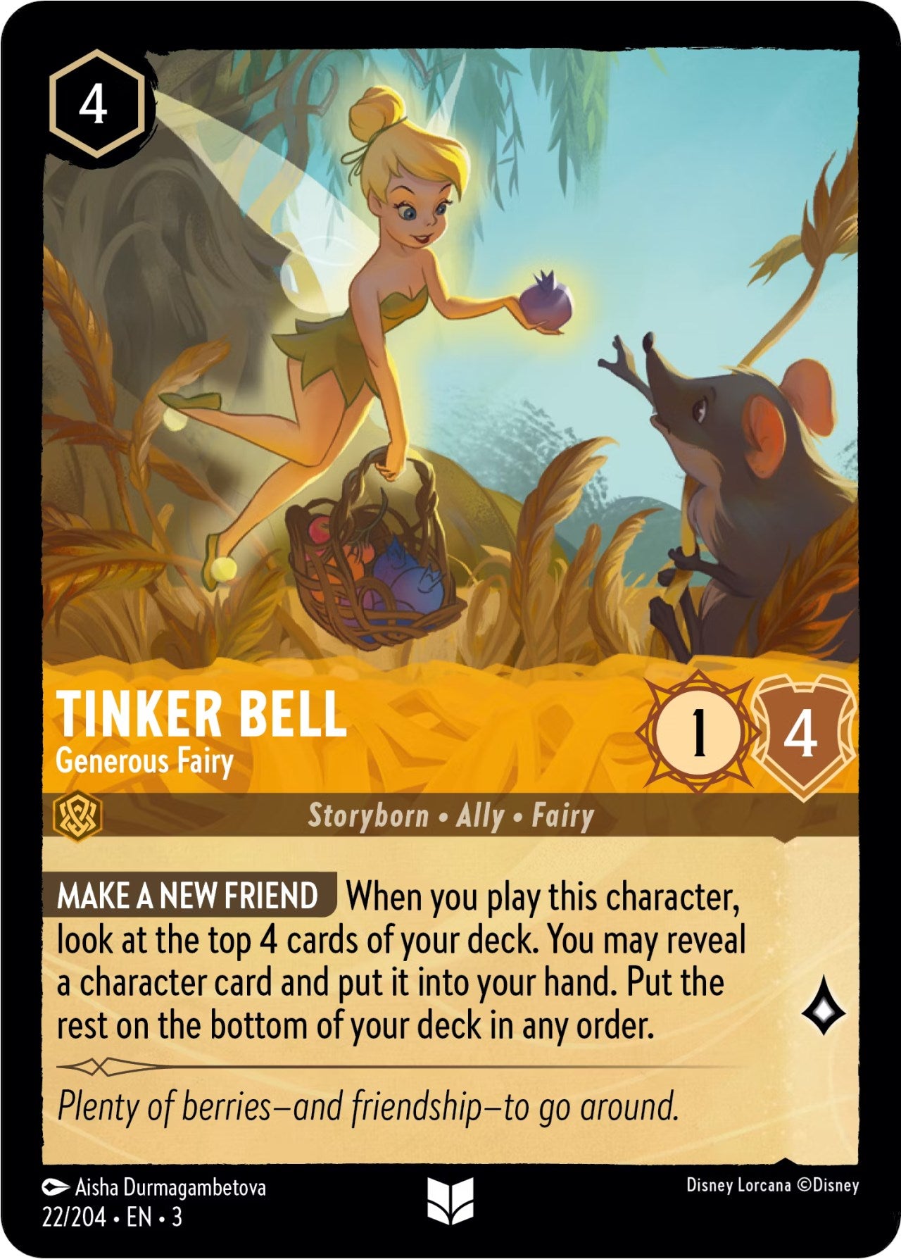 Tinker Bell - Generous Fairy (22/204) [Into the Inklands] | Webway Games