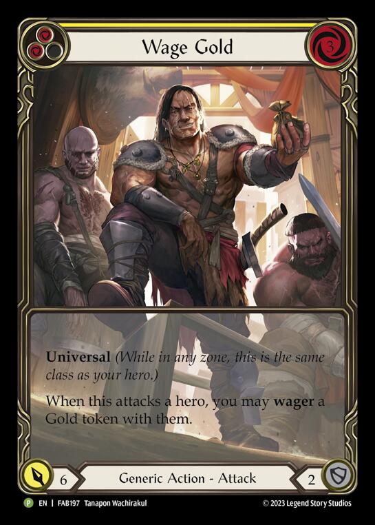 Wage Gold (Yellow) [FAB197] (Promo)  Rainbow Foil | Webway Games