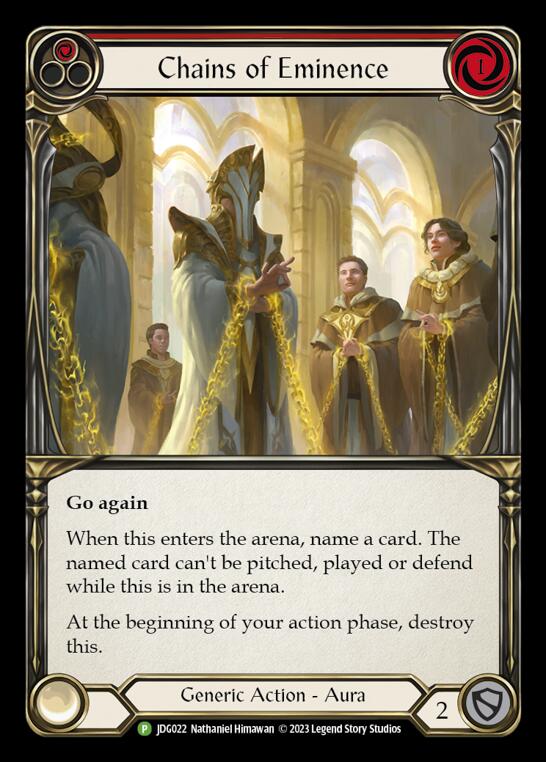Chains of Eminence (Red) [JDG022] (Promo)  Cold Foil | Webway Games