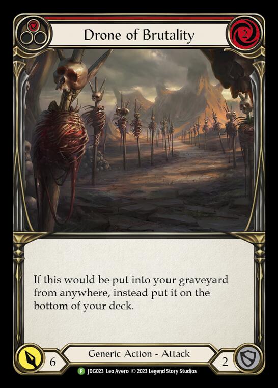 Drone of Brutality (Red) [JDG023] (Promo)  Cold Foil | Webway Games