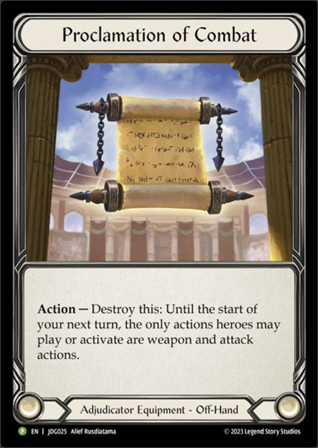 Proclamation of Combat [JDG025] (Promo)  Cold Foil | Webway Games