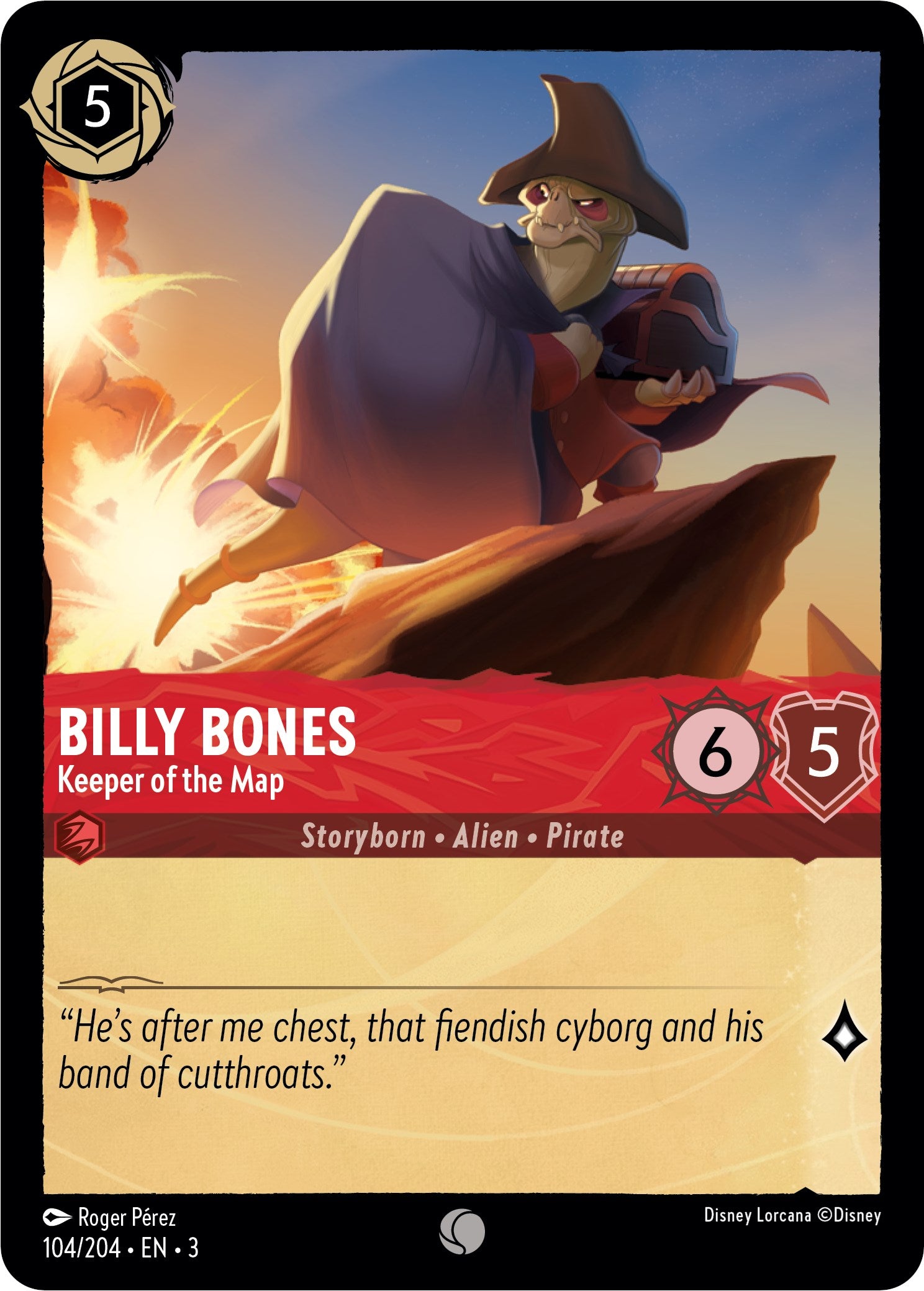 Billy Bones - Keeper of the Map (104/204) [Into the Inklands] | Webway Games