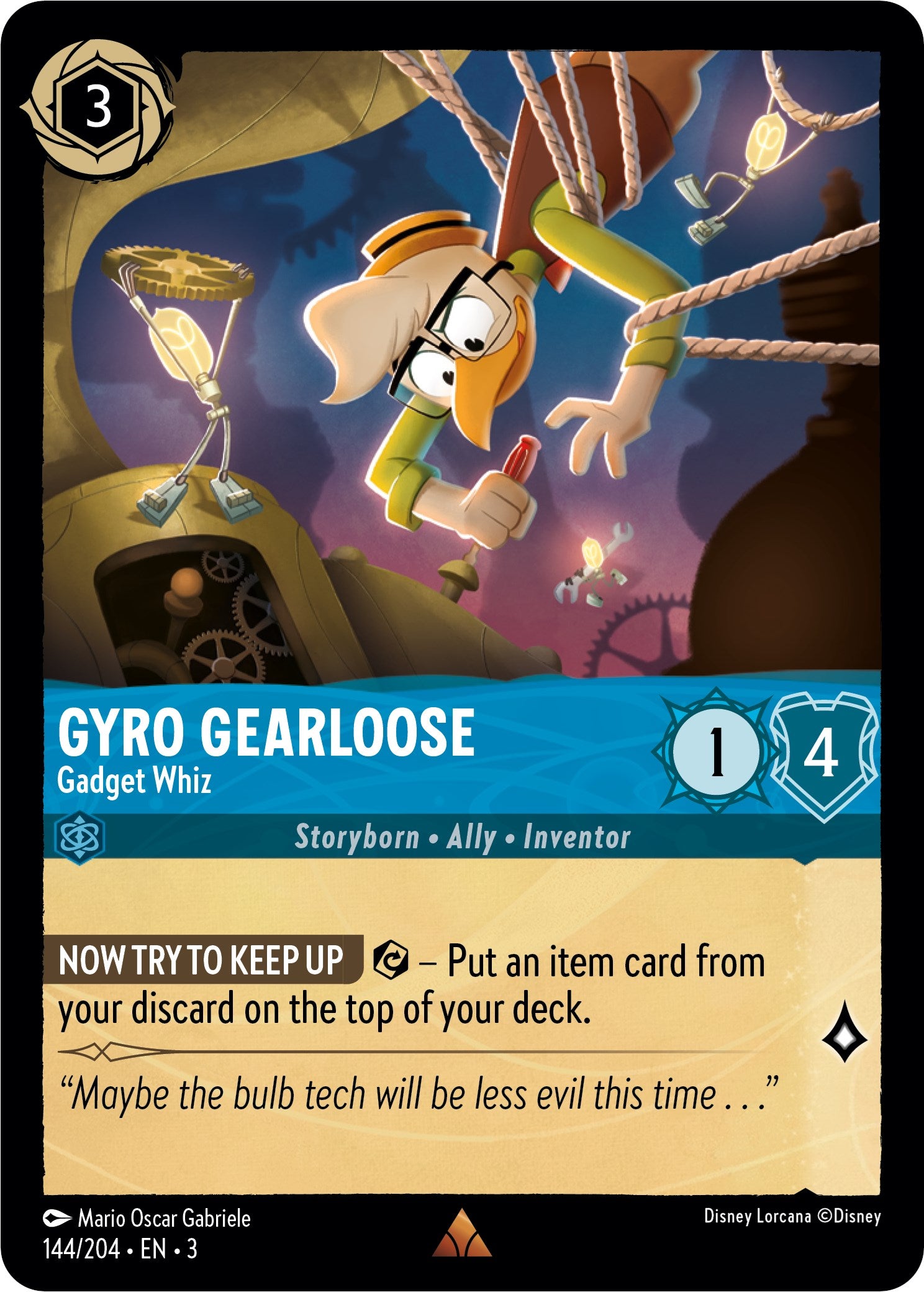 Gyro Gearloose - Gadget Whiz (144//204) [Into the Inklands] | Webway Games