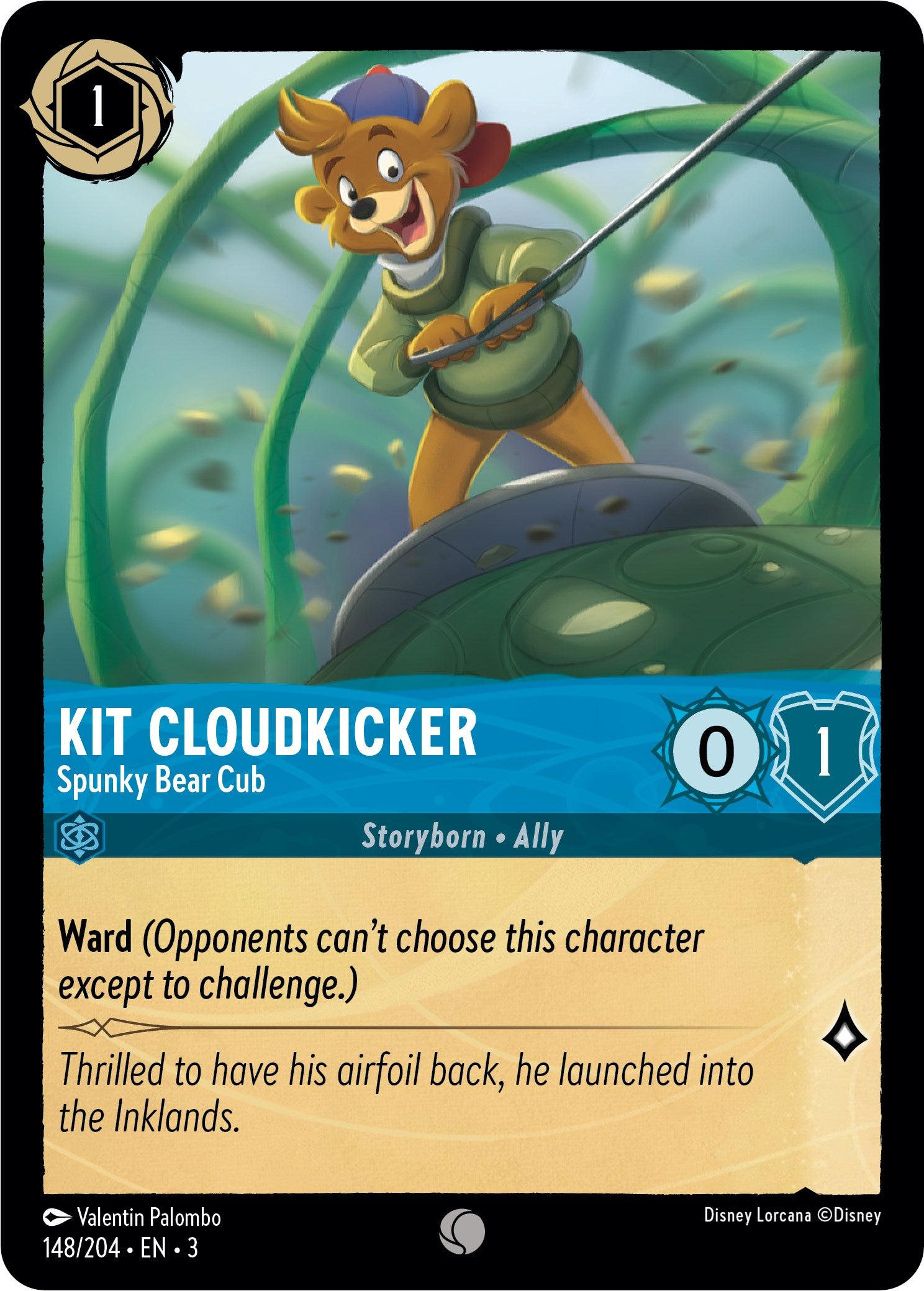Kit Cloudkicker - Spunky Bear Cub (148/204) [Into the Inklands] | Webway Games