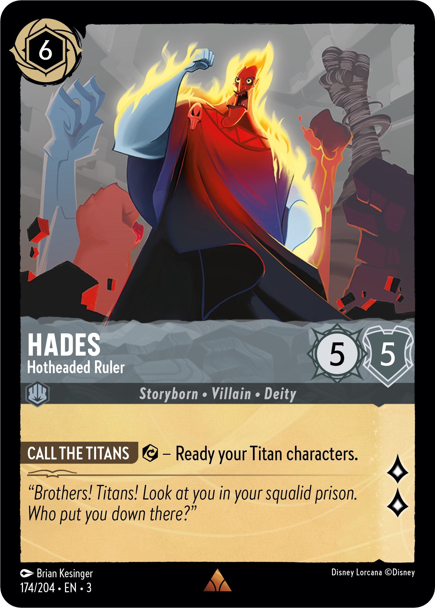 Hades - Hotheaded Ruler (174/204) [Into the Inklands] | Webway Games