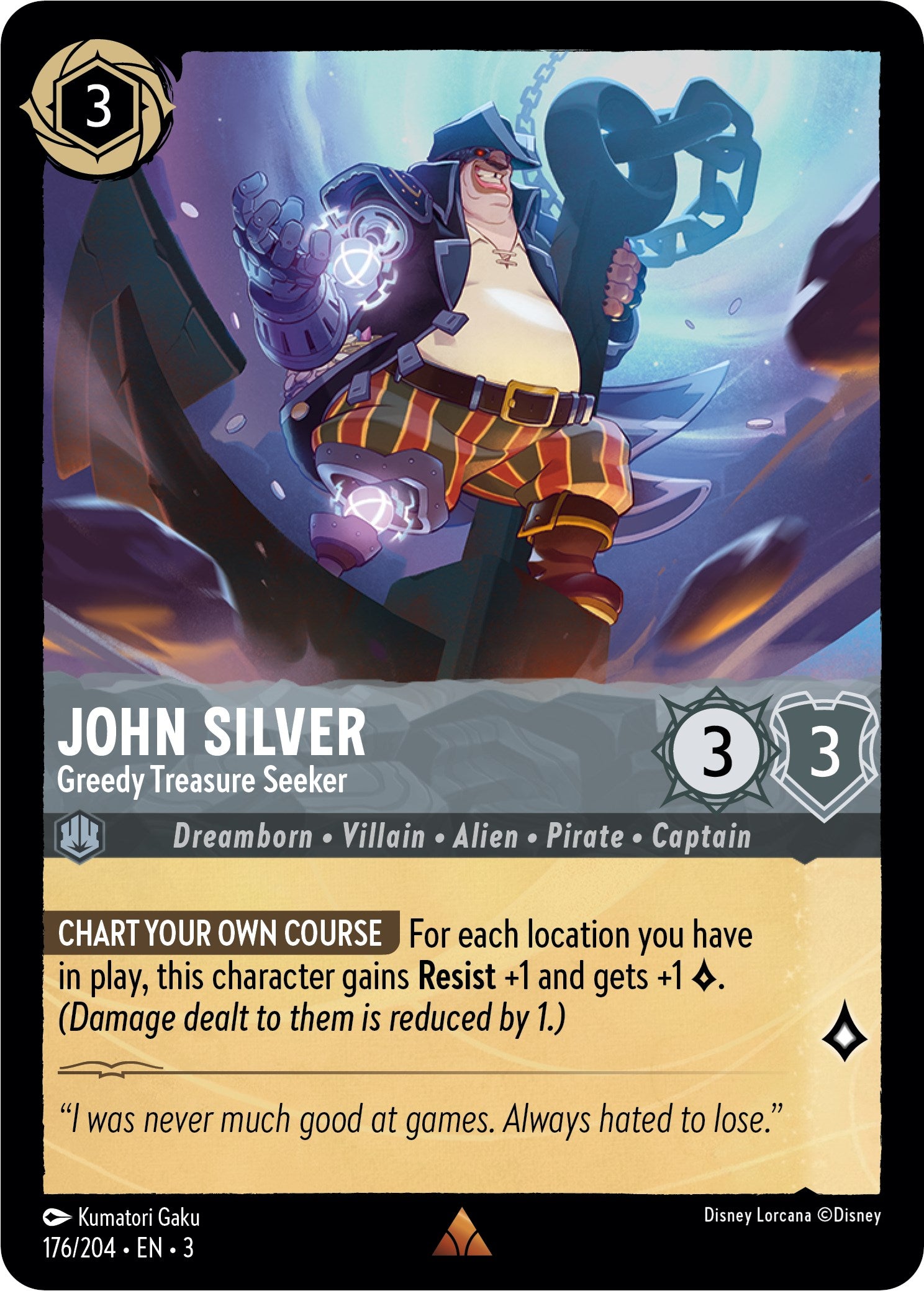 John Silver - Greedy Treasure Seeker (176/204) [Into the Inklands] | Webway Games