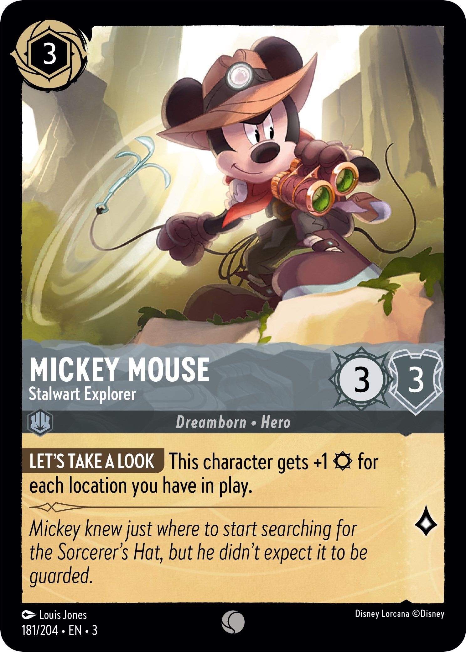 Mickey Mouse - Stalwart Explorer (181/204) [Into the Inklands] | Webway Games