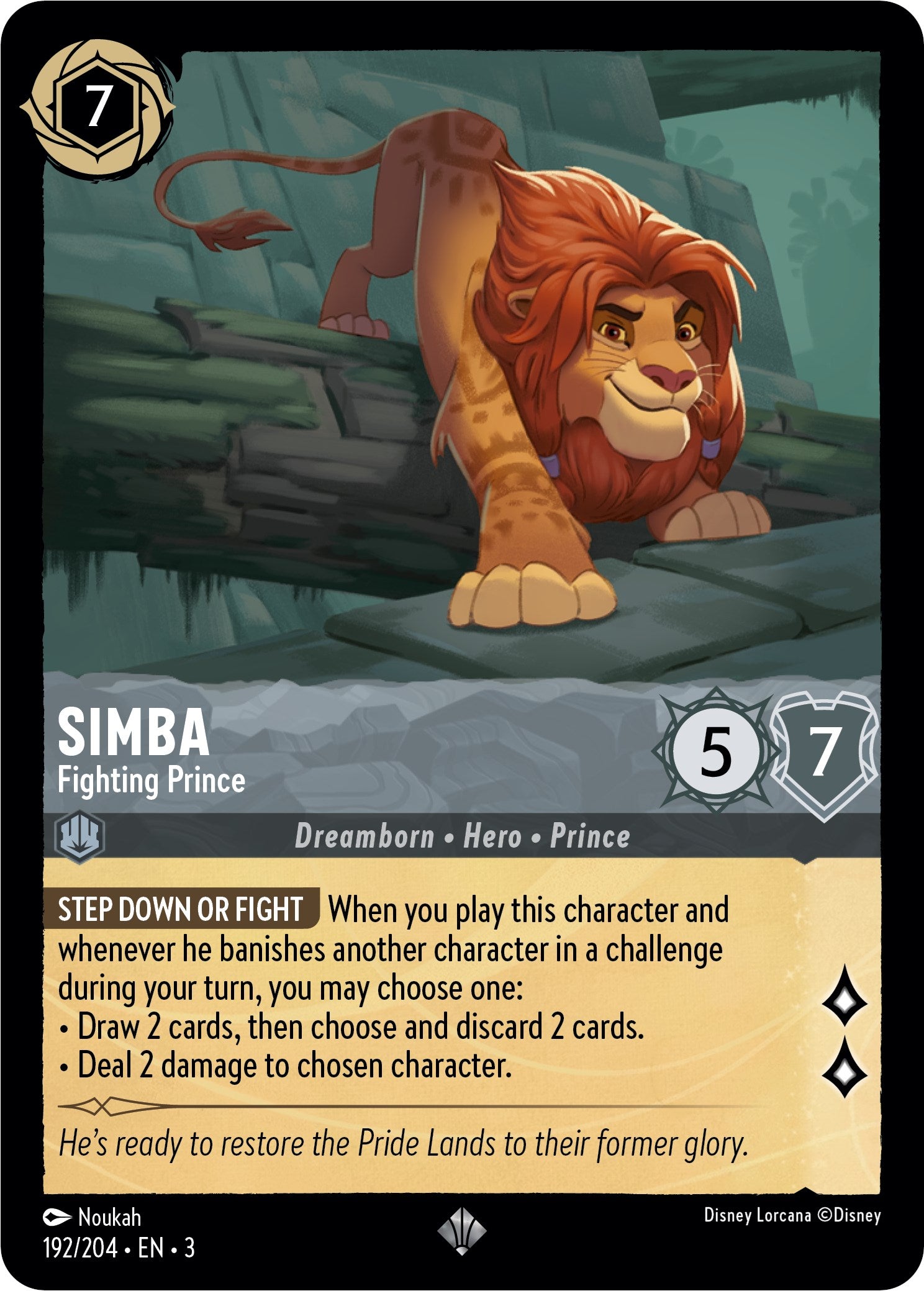Simba - Fighting Prince (192/204) [Into the Inklands] | Webway Games