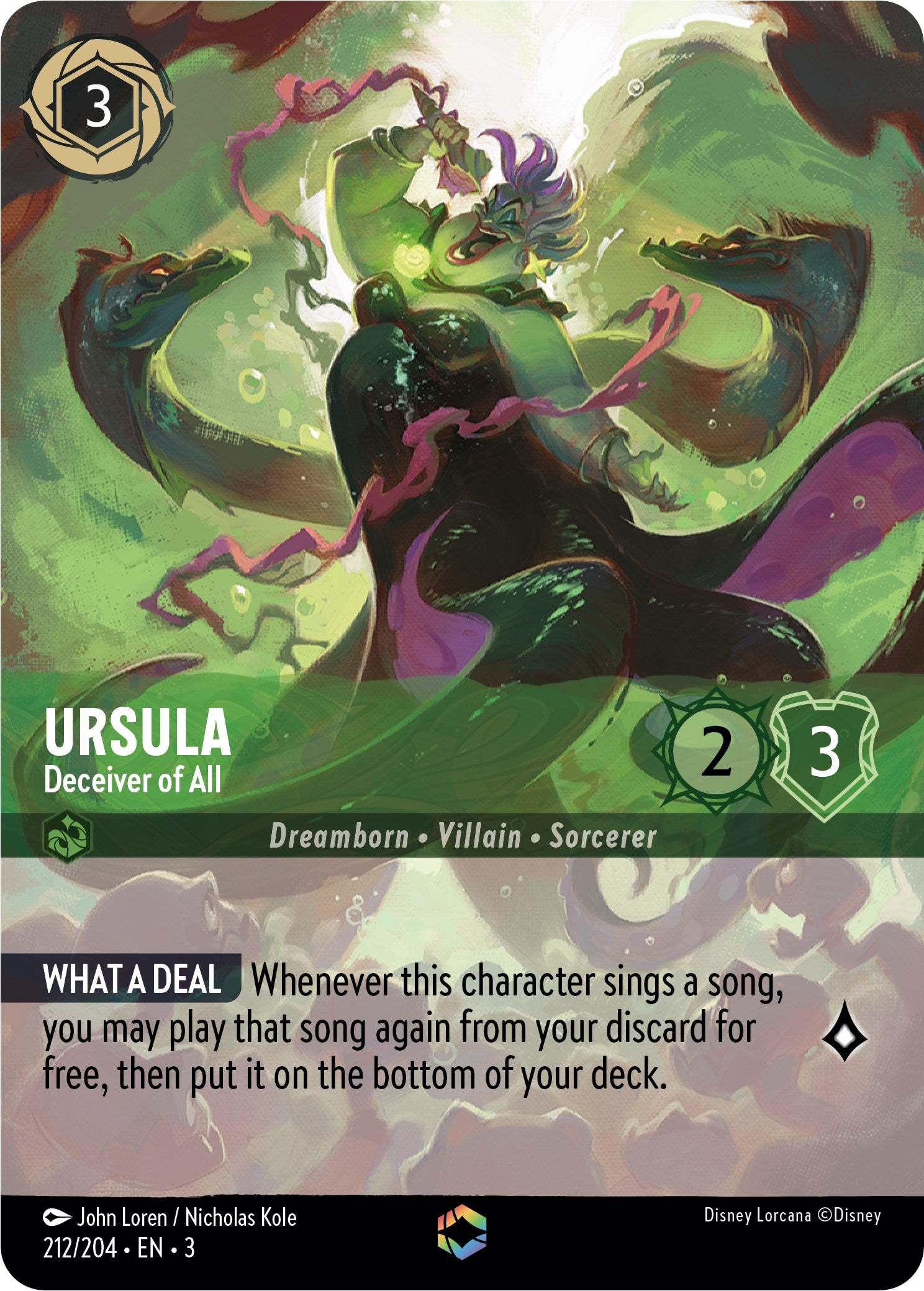 Ursula - Deceiver of All (Alternate Art) (212/204) [Into the Inklands] | Webway Games