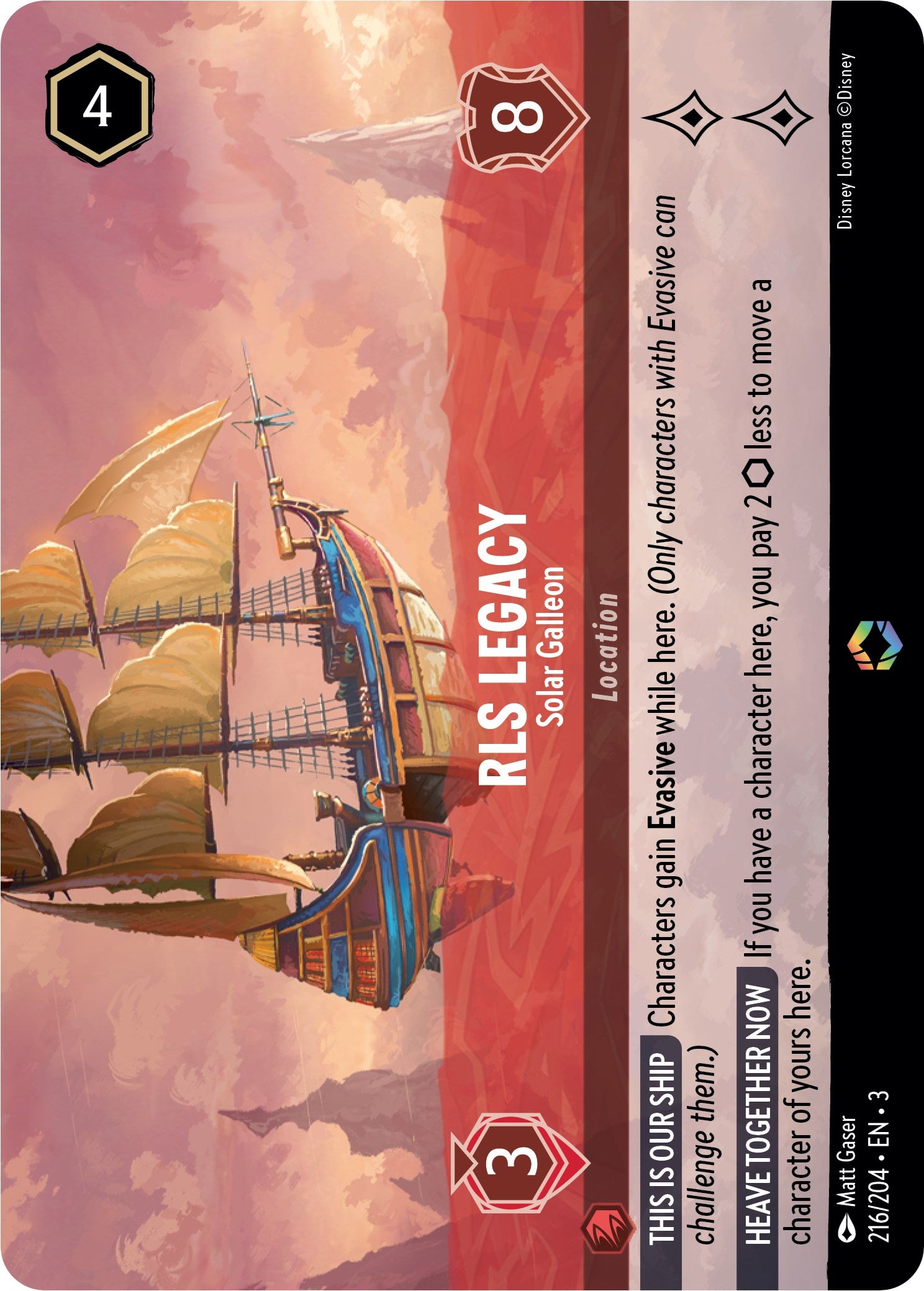 RLS Legacy - Solar Galleon (Alternate Art) (216/204) [Into the Inklands] | Webway Games