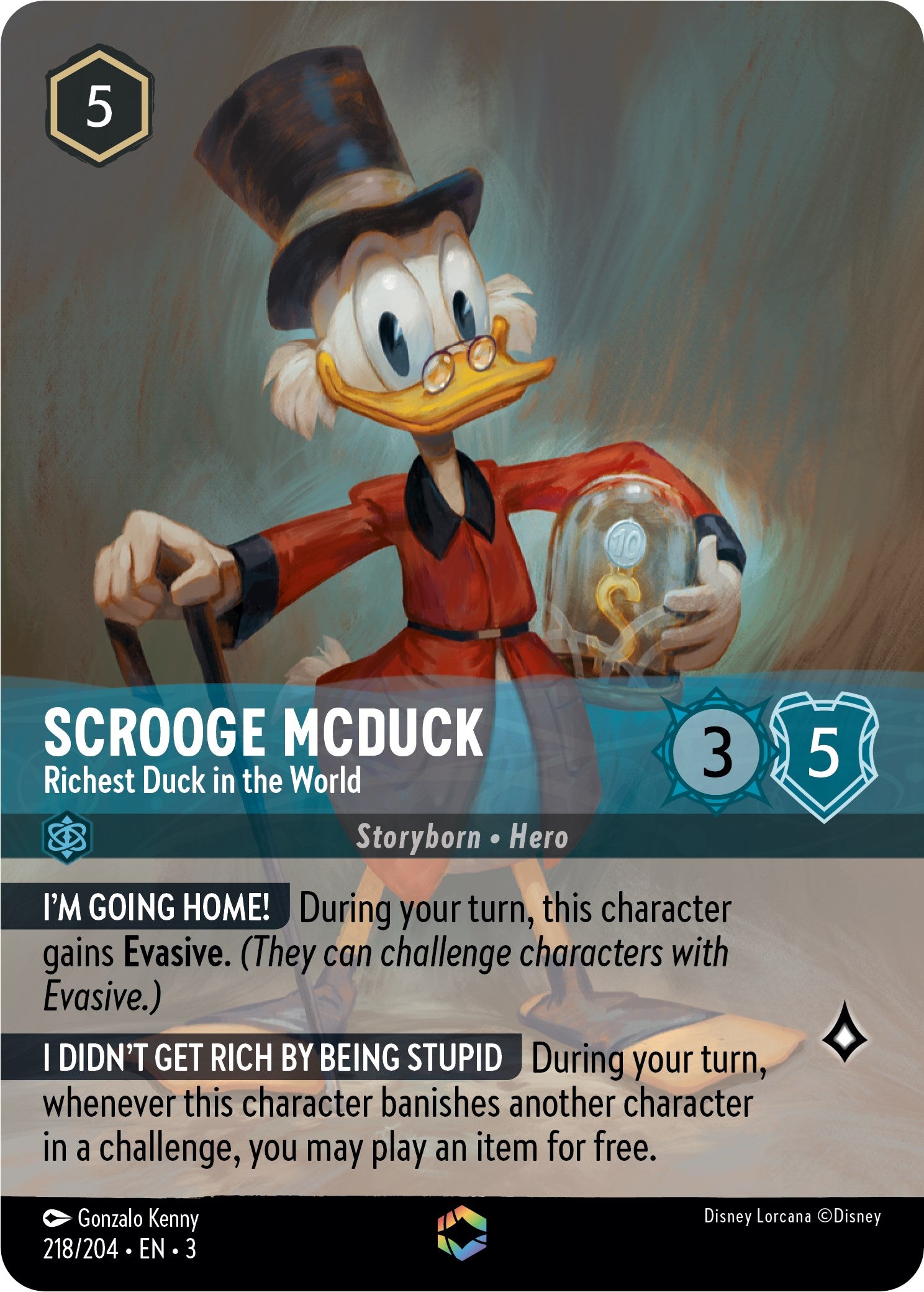 Scrooge McDuck - Richest Duck in the World (Alternate Art) (218/204) [Into the Inklands] | Webway Games