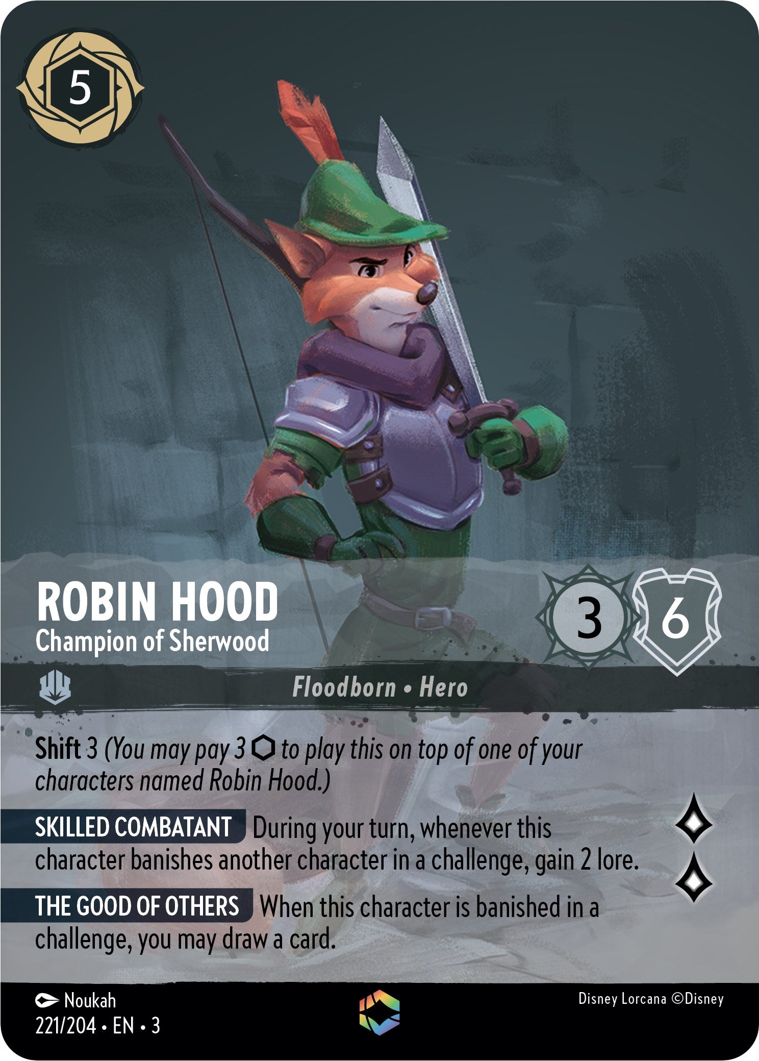 Robin Hood - Champion of Sherwood (Alternate Art) (221/204) [Into the Inklands] | Webway Games
