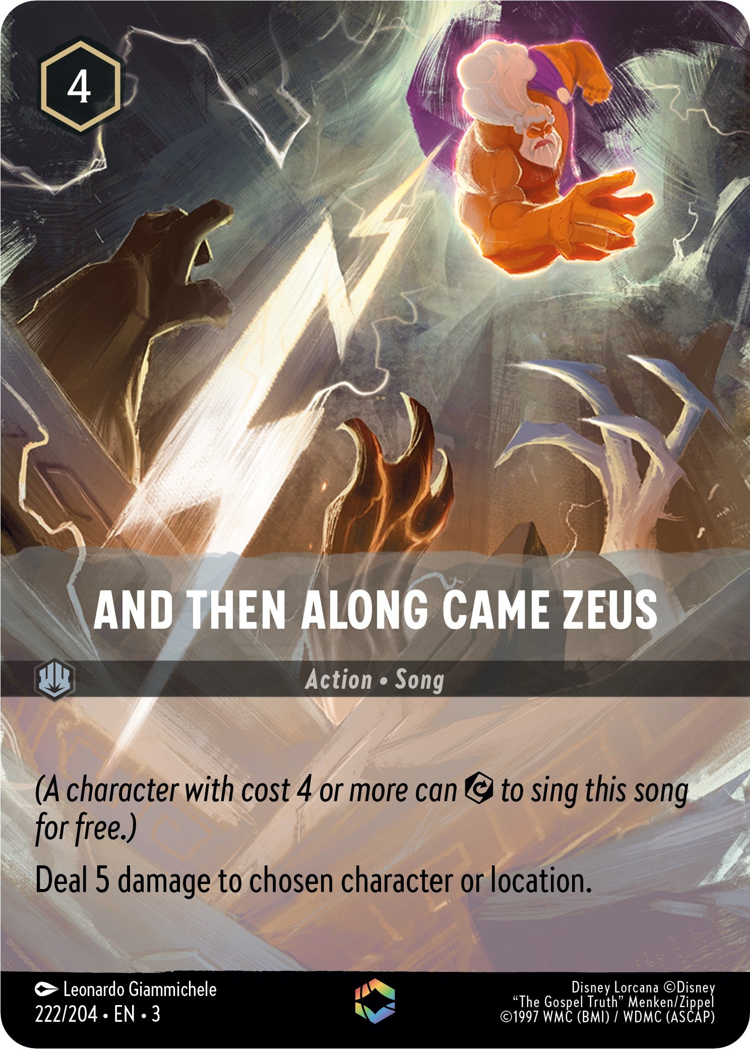 And Then Along Came Zeus (Alternate Art) (222/204) [Into the Inklands] | Webway Games