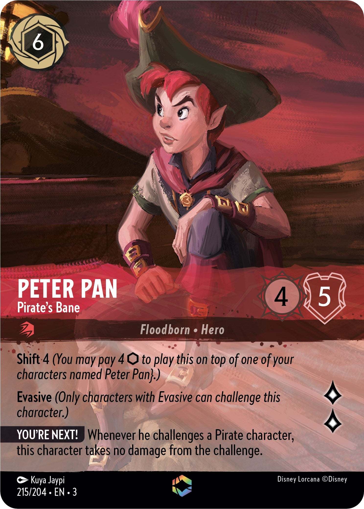 Peter Pan - Pirate's Bane (Alternate Art) (215/204) [Into the Inklands] | Webway Games