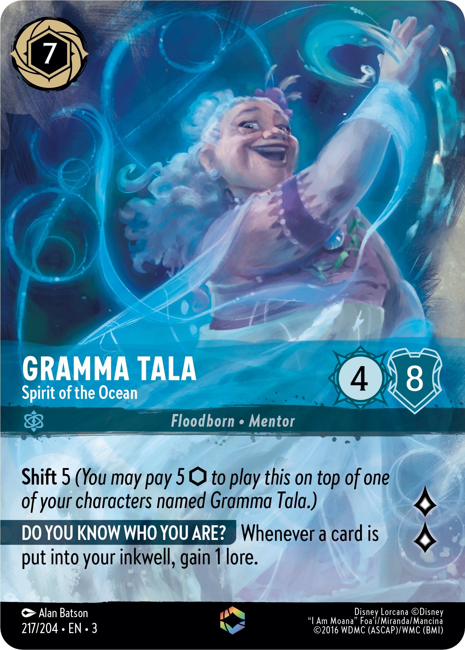 Gramma Tala - Spirit of the Ocean (Alternate Art) (217/204) [Into the Inklands] | Webway Games