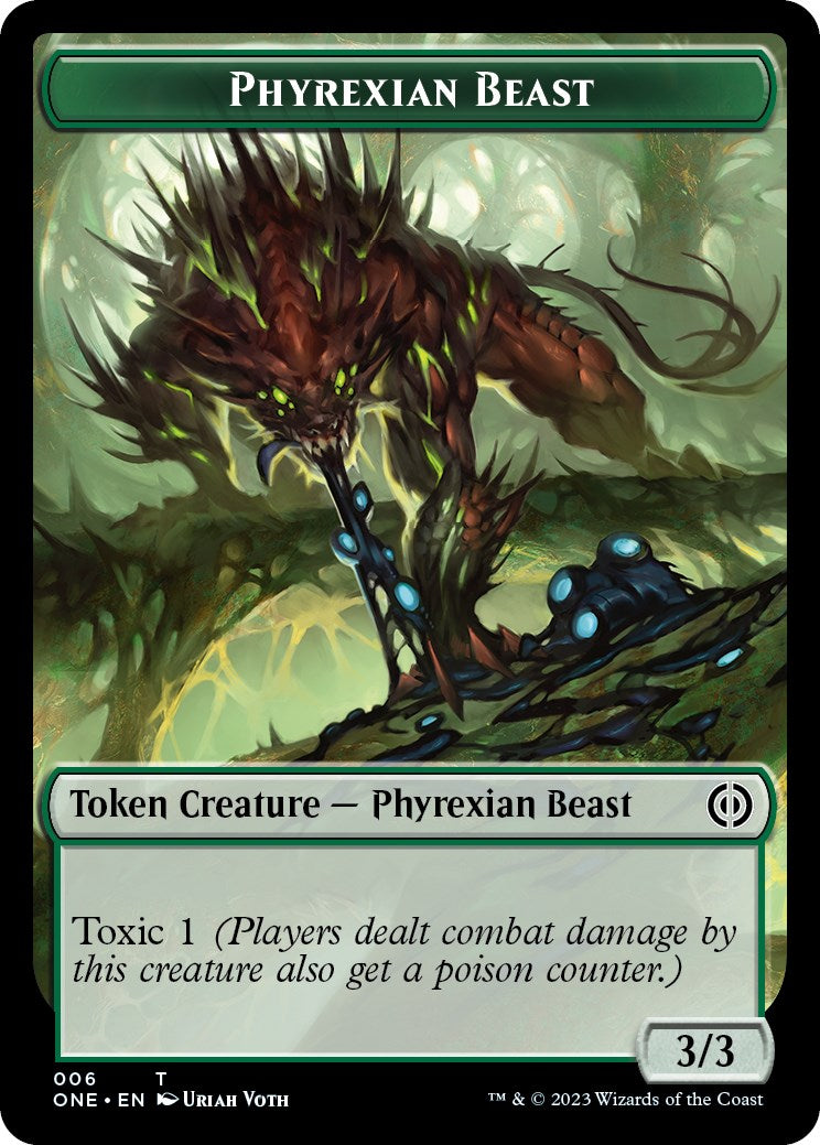 Phyrexian Mite (012) // Phyrexian Beast Double-Sided Token [Phyrexia: All Will Be One Tokens] | Webway Games