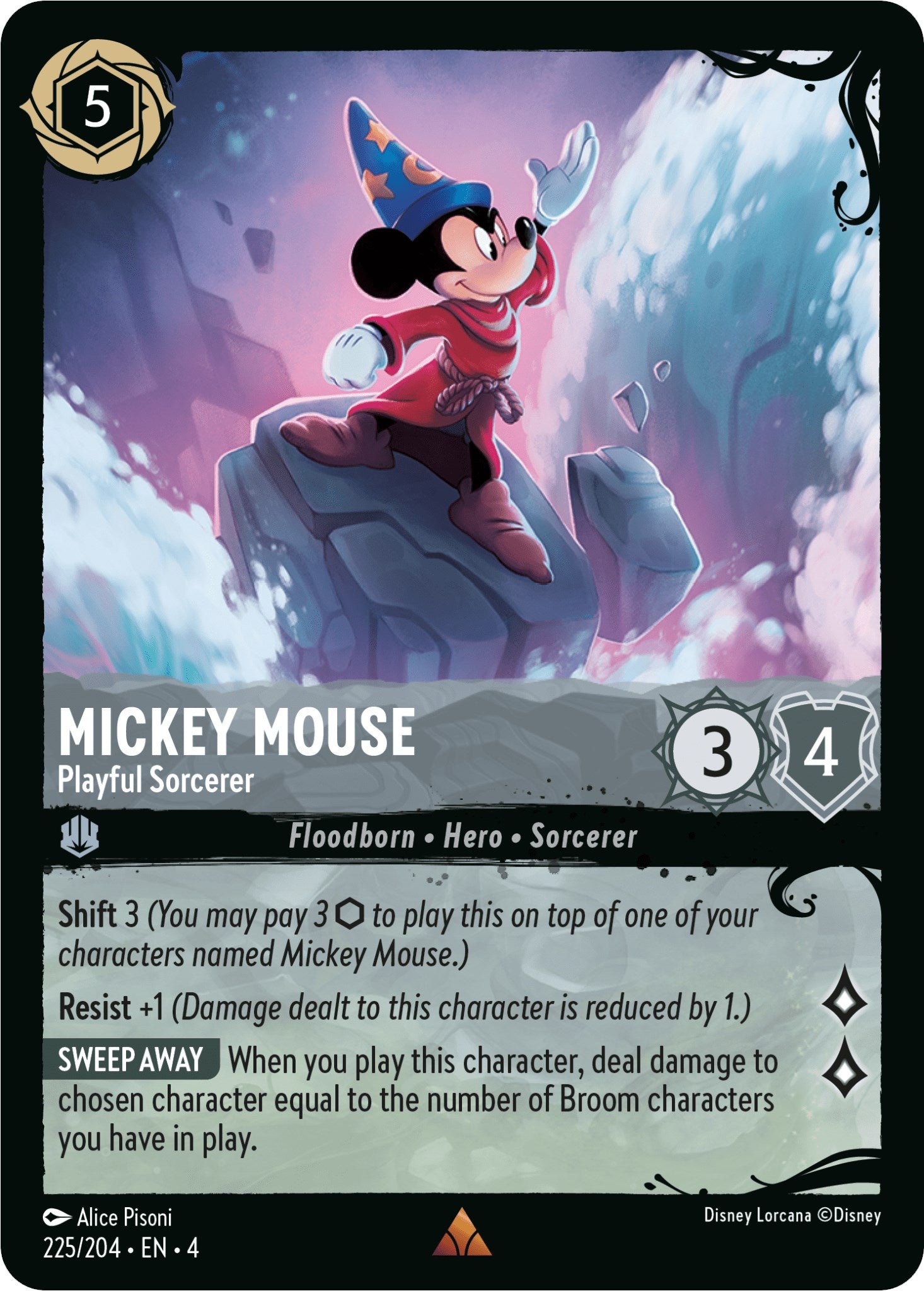 Mickey Mouse - Playful Sorcerer (225/204) (225/204) [Illumineer's Quest: Deep Trouble] | Webway Games